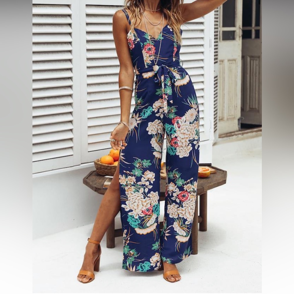 Hello Molly With Those Eyes Navy Jumpsuit